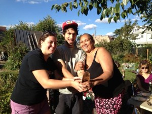 Golden Trowel award winner Chris for his veggie burgers